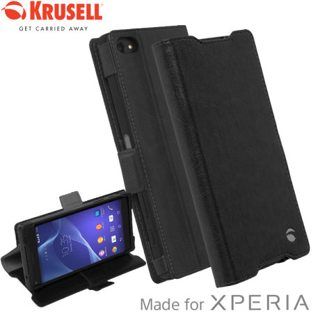 Laat je zien Knuppel kast Krusell Ekero Sony Xperia Z5 Compact Folio Wallet Case - Black