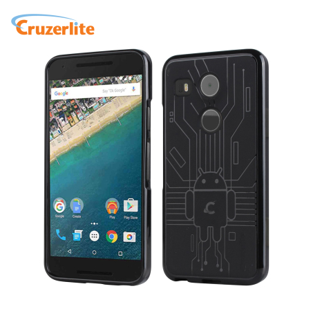 Cruzerlite Bugdroid Circuit Nexus 5X Case Hülle in Schwarz