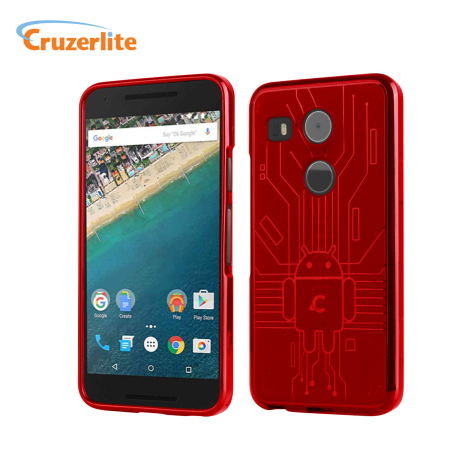 Funda Nexus 5X Cruzerlite Bugdroid Circuit - Roja