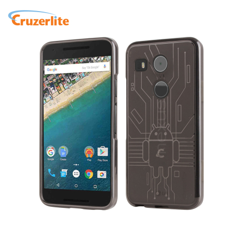 Cruzerlite Bugdroid Circuit Nexus 5X Suojakotelo - Savun musta