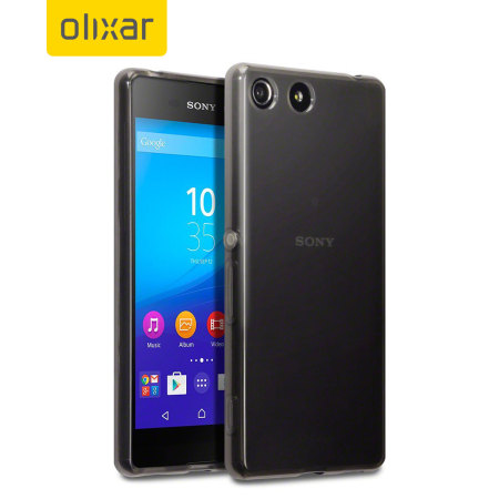 Funda Sony Xperia M5 Olixar FlexiShield Gel - Negra Ahumada