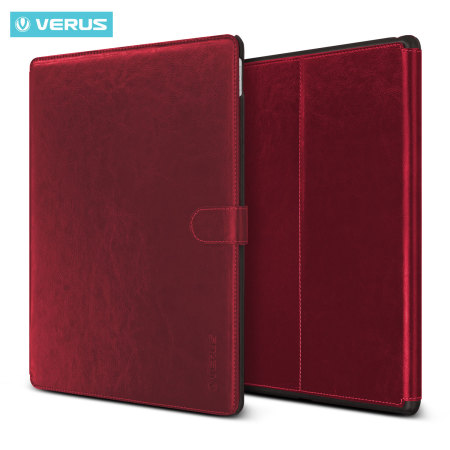 Verus Dandy Leather Style iPad Pro 12.9 inch Case - Wine