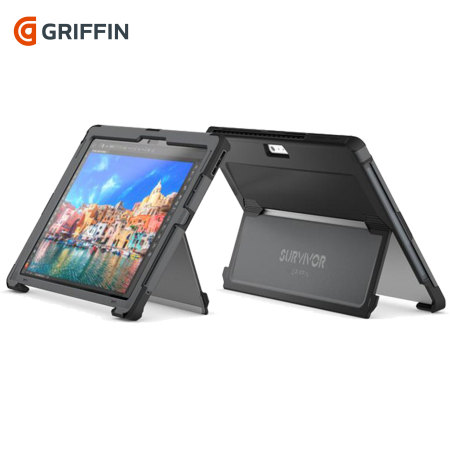 Griffin Survivor Slim Microsoft Surface Pro 4 Stand Case - Black