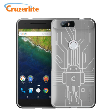 Cruzerlite Bugdroid Circuit Nexus 6P Case - Clear