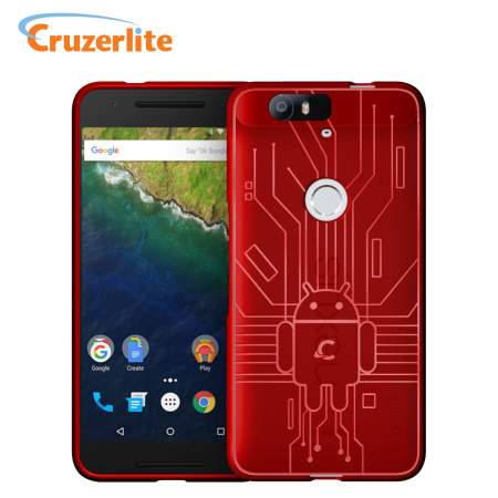 Cruzerlite Bugdroid Circuit Nexus 6P Case - Red