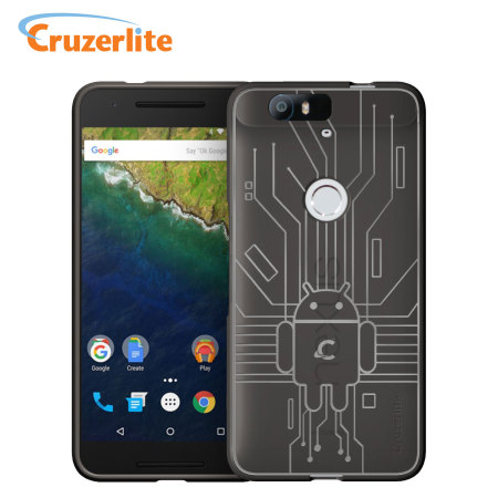 Cruzerlite Bugdroid Circuit Nexus 6P Case - Smoke