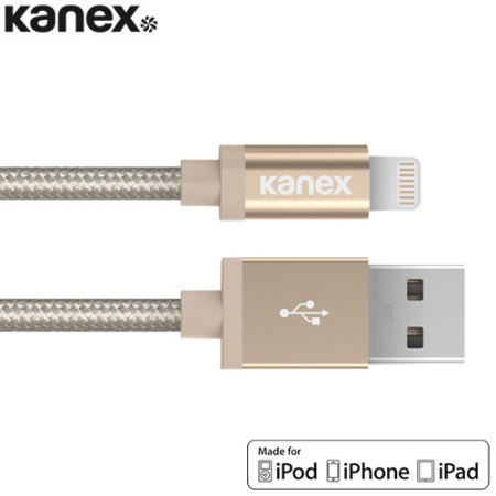 Kanex Aluminium Tip Braided Lightning Cable 1.2M - Gold