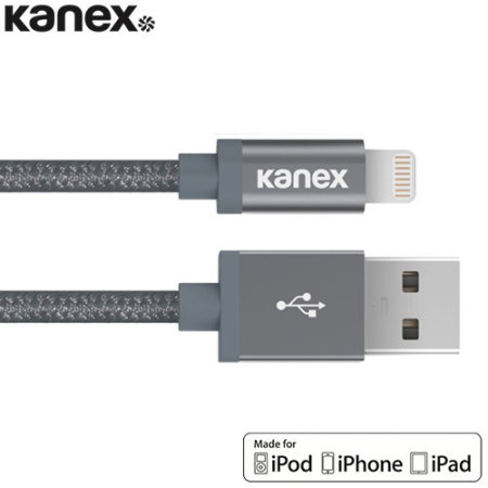Kanex Aluminium Tip Braided Lightning Cable 2M - Space Grey