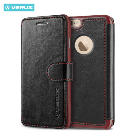 Verus Dandy Leather-Style iPhone 6/6S Wallet Case - Black
