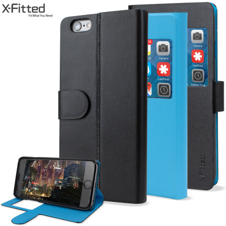 X-Fitted Magic Colour iPhone 6S / 6 View Case - Black / Blue