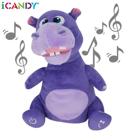 iCandy Hilda Hippo Cuddly Bluetooth Dancing Speaker - Paars