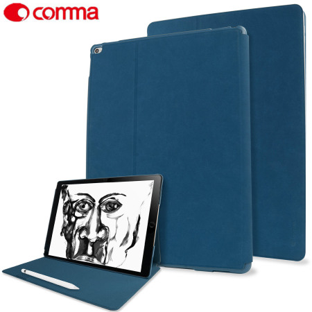 Comma Elegant Series Leather iPad Pro 12.9 2015 Case - Donker Blauw