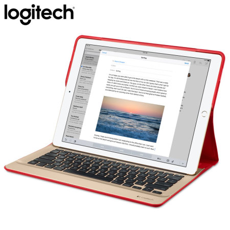 gift skadedyr overraskende Logitech Create iPad Pro Backlit Keyboard Case - Red