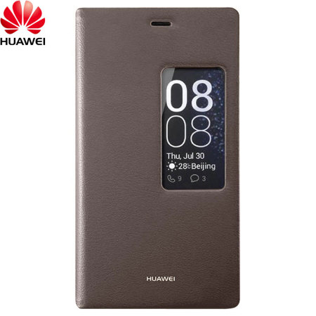 Official Huawei P8 Smart View Flip Case - Brown
