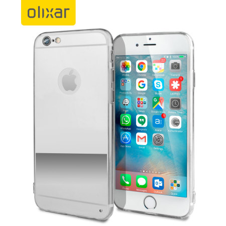 FlexiShield Mirror iPhone 6S / 6 Gel Case - Silver