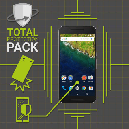 Olixar Total Protection Nexus 6P Skal & Skärmkydd-Pack