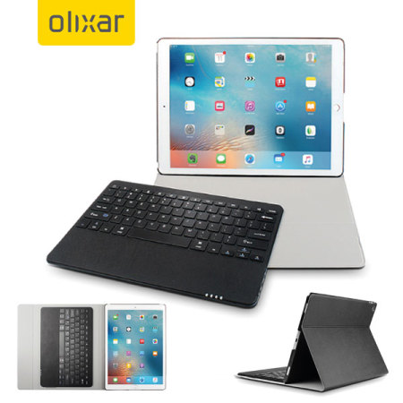 Coque Clavier QWERTY iPad Pro 12.9 Dual Bluetooth Olixar - Noir