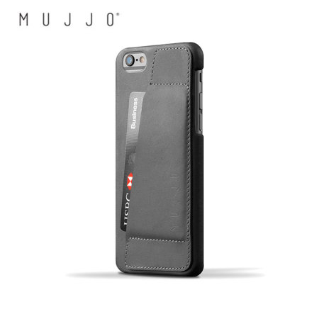 Mujjo Leather Wallet Case 80° iPhone 6S/6 Case - Grey