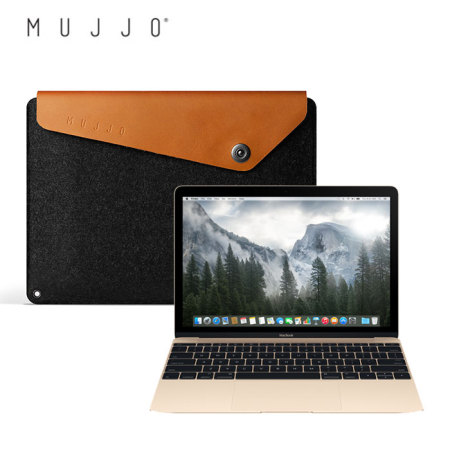 Housse MacBook 12 Pouces Mujjo Cuir - Tannée