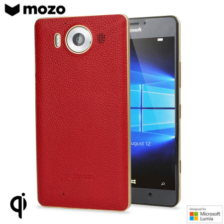 Tapa Trasera Lumia 950 Mozo con Carga Inalámbrica Qi - Roja