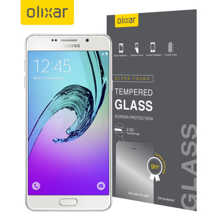 Olixar Samsung Galaxy A7 2016 Tempered Glass Skjermbeskyttelse
