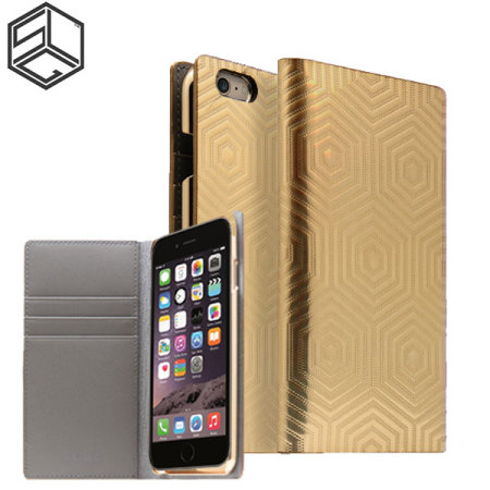SLG Hologram Leather iPhone 6S Plus / 6 Plus Wallet Case - Gold
