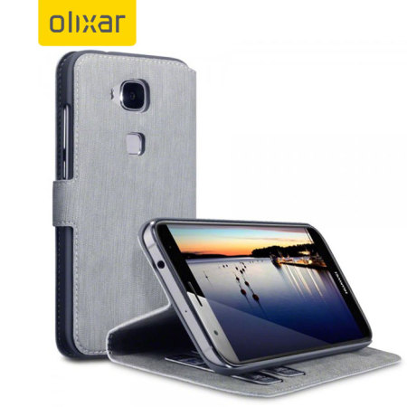 Olixar Low Profile Huawei G8 Wallet Case - Grey