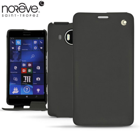 Housse en cuir Microsoft Lumia 950 XL Noreve Tradition - Noire