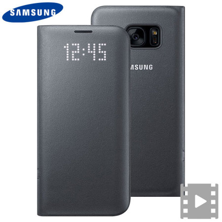 Funda Samsung Galaxy S7 Edge Oficial LED Flip Wallet - Negra