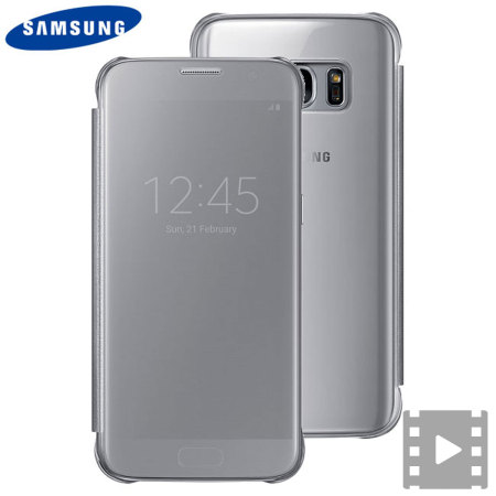 Original Samsung Galaxy S7 Clear View Cover Tasche in Silber