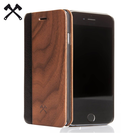 Housse iPhone 6S/ 6 Woodcessories EcoFlip Comfort - Bois Noisette