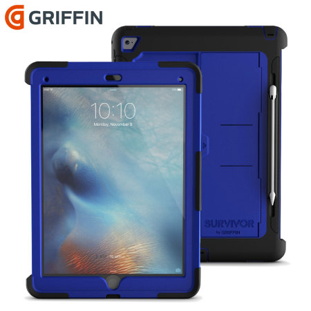 Coque iPad Pro 12.9 2015 Griffin Survivor Slim Solide - Bleu / Noire