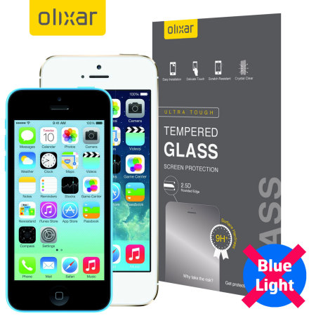 Olixar Anti-Blue Light Tempered Glas iPhone 5S/5/5C Displayschutz