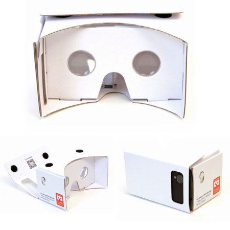 VR Google Compatible Cardboard 3D Glasses with NFC Tag - White