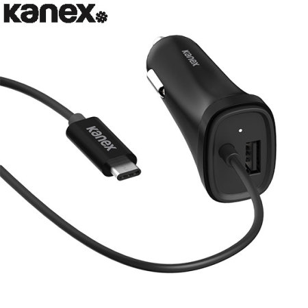 Cargador de Coche USB-C Kanex con puerto extra USB - Negro