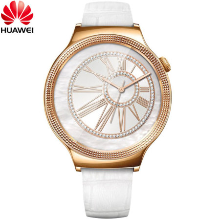 Huawei Elegant Watch para Android e iOS - Correa de Cuero Blanca