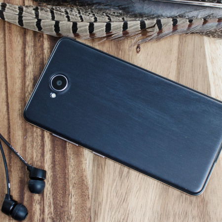 Mozo Microsoft Lumia 650 PU Batterieabdeckung in Schwarz Holz