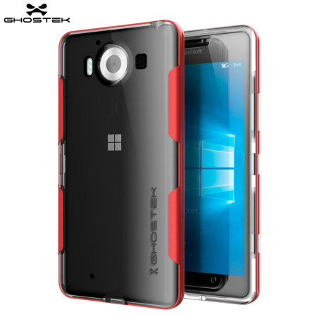 Coque Microsoft Lumia 950 Ghostek Cloak Tough – Transparente / Rouge