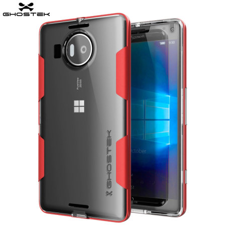 Funda Microsoft Lumia 950 XL Ghostek Cloak - Transparente / Roja
