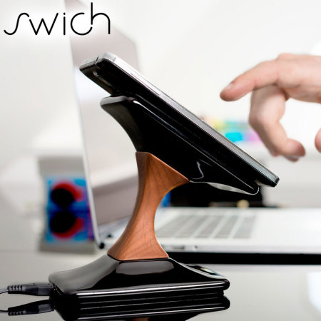 SWICH Premium Genuine Wooden Wireless Smartphone Charging Stand