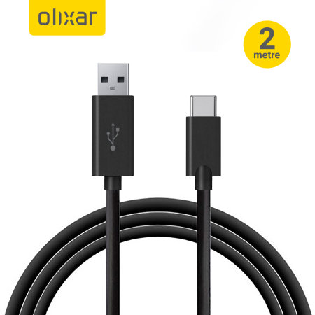 Olixar Long USB-C Charging Cable with USB 3.0 - Black 2m