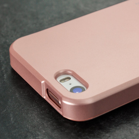 Mercury Goospery iJelly iPhone SE Gel Case - Metallic Rose Gold