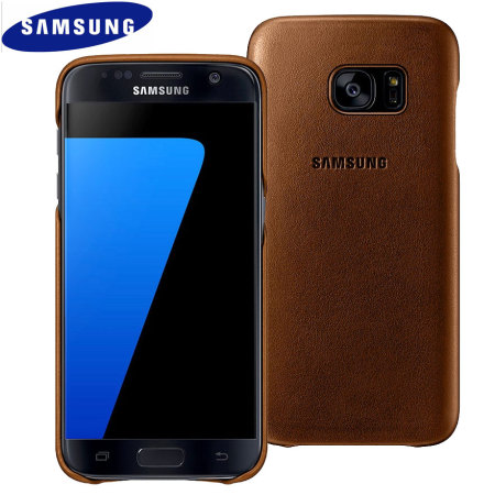 Official Samsung Galaxy S7 Leather Cover - Brown