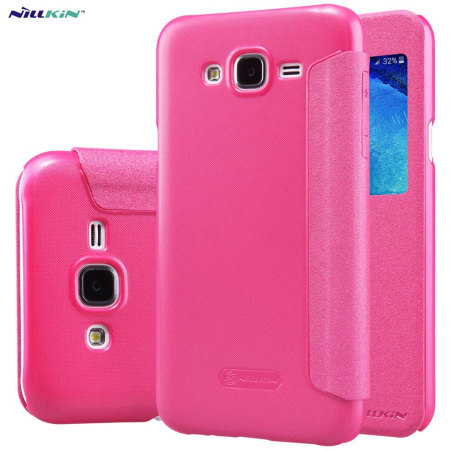 Nillkin Sparkle Samsung Galaxy J5 2015 View Flip Case - Pink