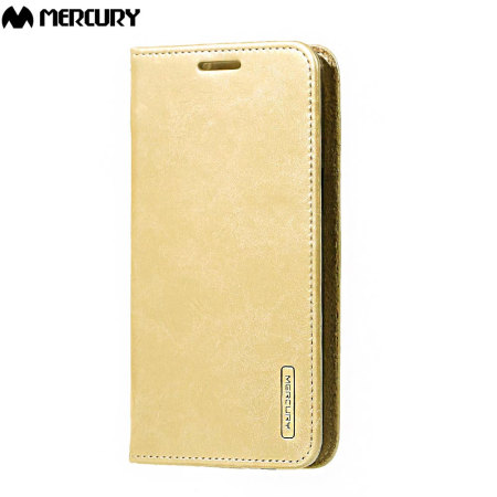 Mercury Blue Moon Flip Samsung Galaxy J5 2015 Wallet Case - Gold