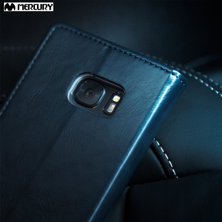 Mercury Blue Moon Flip Samsung Galaxy S7 Wallet Case - Navy