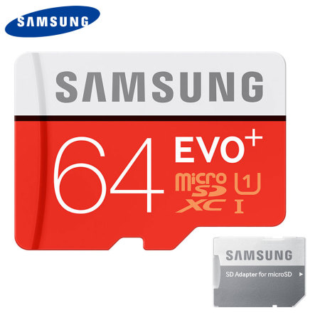 Carte mémoire MicroSDHC Samsung EVO + Classe 10 – 64Go avec Adaptateur