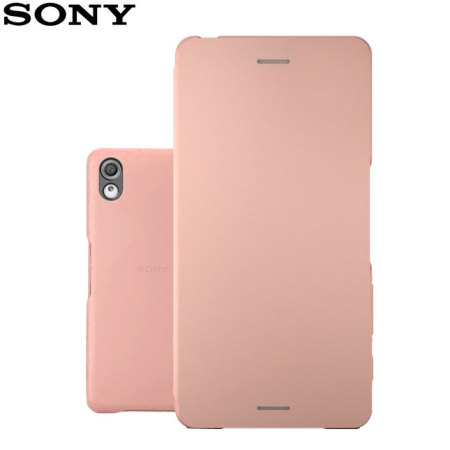 Coque Sony Xperia X Officielle Style Cover Flip - Rose Or