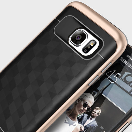 Caseology Parallax Series Samsung Galaxy S7 Case - Zwart / Goud