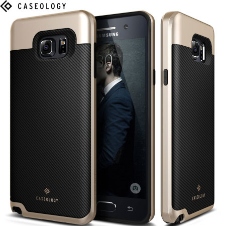Coque Galaxy Note 5 Caseology Enjoy Series - Fibre de Carbone Noire